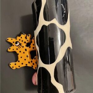 Judith Strong 80’s Leopard Accent Black and White mug